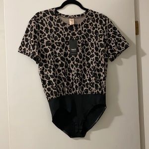 Leopard T Shirt Bodysuit